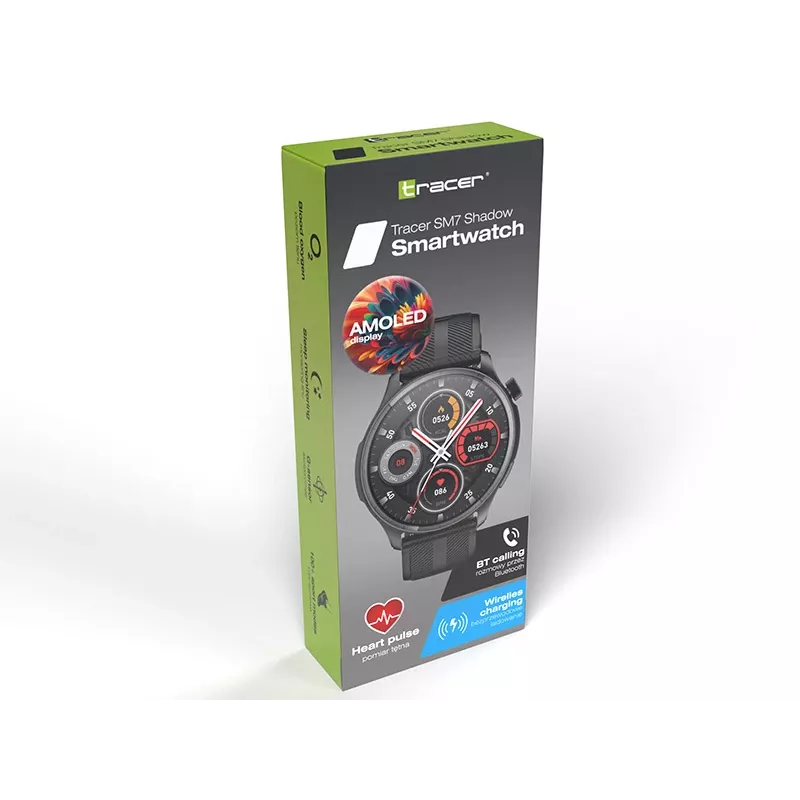 Smartwatch TRACER SM7 Shadow s Bluetooth a meračom tepovej frekvencie