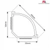 Maclean MCTV-575 podlahový kryt na káble, 1,5 m, 43 x 23 mm, výška 23–32 mm, biely, s lepiacou páskou