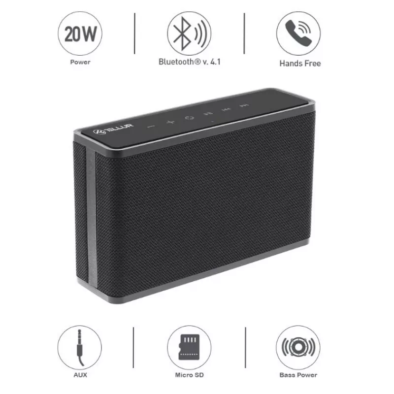 Prenosný reproduktor Tellur Bluetooth reproduktor Apollo čierny