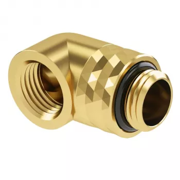 Adaptér Barrow G1/4 inch 90° otočný vonkajší závit na vnútorný závit TDWT90-V2.5 zlatý