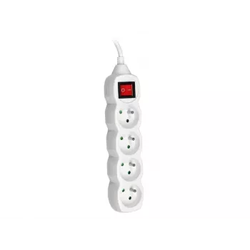 PowerWatch 3 m (4 zásuvky) biela s vypínačom