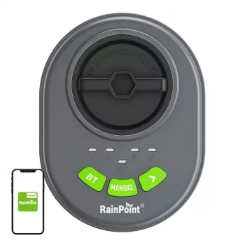 Ovládanie zavlažovania RainPoint HIC406B — 4-zónové ovládanie cez Bluetooth aplikáciu