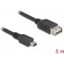 DeLOCK USB kábel USB 2.0 5m Mini-USB B USB A čierny