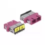 Optický vláknový konektor DeLOCK 86896 SC Duplex konektor samica na SC Duplex konektor samica Multimode fialový