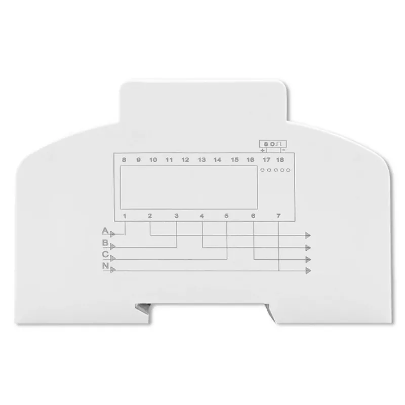 Qoltec trojfázový obojsmerný elektronický merač | DIN lištový merač spotreby energie | 400V | 100A | LCD | 4P