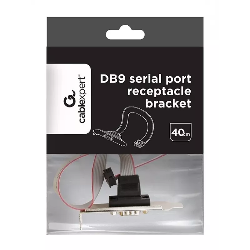 Gembird CC-DB9ML-01 držiak sériového portu DB9 s 10-pinovým káblom, nízky profil