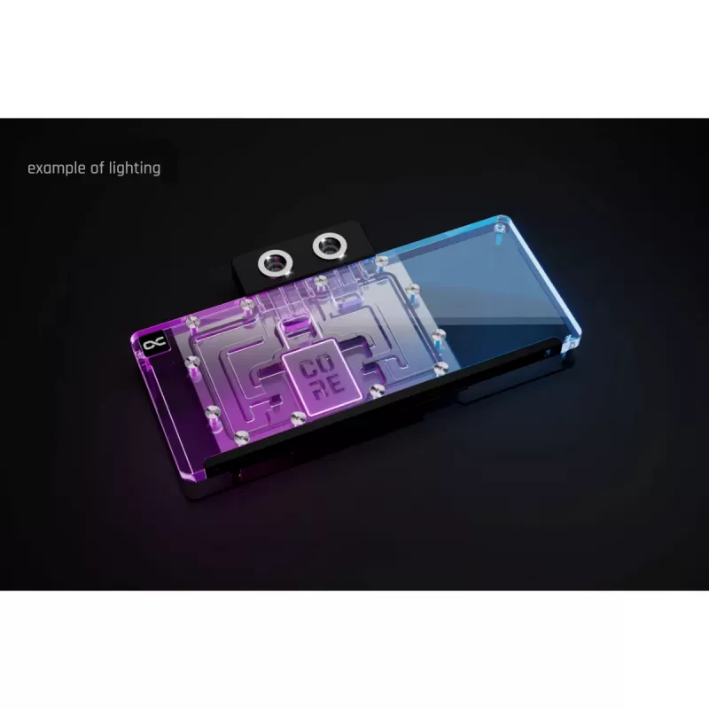 Chladiaci blok Alphacool Core RX 9070 XT Mercury priehľadný chróm s backplate