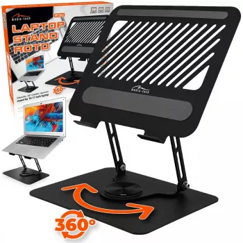 Stojan na notebook MEDIA-TECH MT2662 – výškovo nastaviteľný, skladací z hliníka pre 10–17