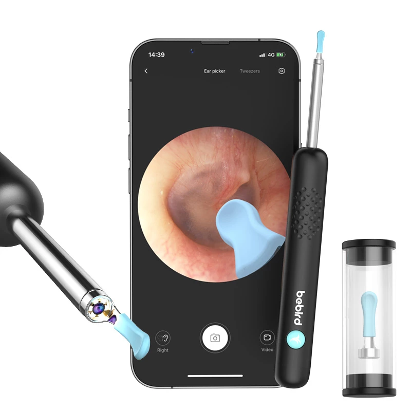 Vizuálna tyčinka na čistenie uší Bebird R1 čierna s 1080P HD WLAN kamerou