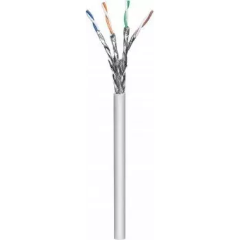 Intellinet sieťový kábel Cat7 vo veľkom balení, 23 AWG, plný drôt, 100 m, sivý, meď, S/FTP, LSZH, klasifikácia CPR-Dca, rolka