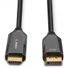Lindy 3m aktívny DisplayPort 1.4 na HDMI 8K60 kábel, 3 m, DisplayPort, HDMI, konektor samec, konektor samec, rovný