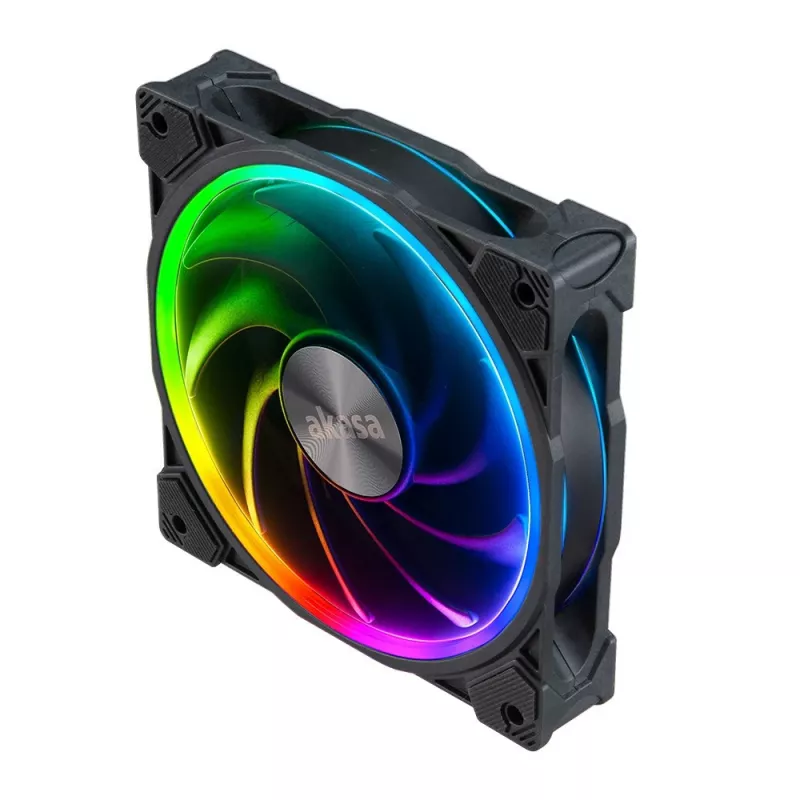 Akasa SOHO AR AK-FN108 120 mm ventilátor skrine, ARGB, čierny