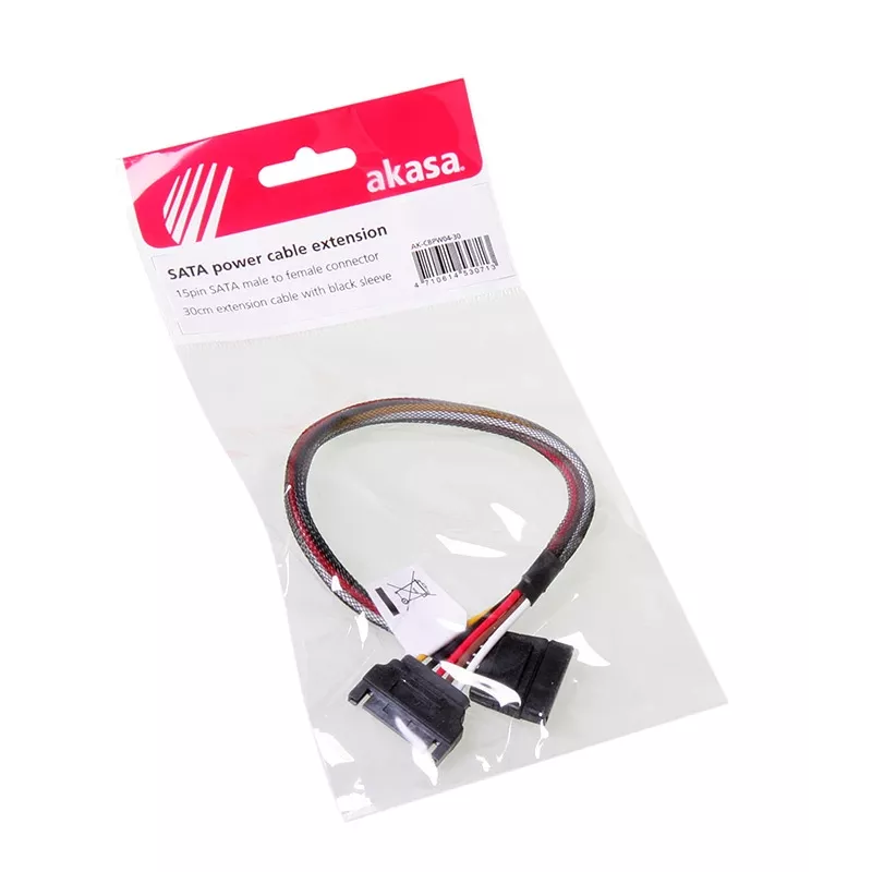 SATA napájací predlžovací kábel Akasa AK-CBPW04-30 0,3 m