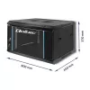 Qoltec 54462 RACK skriňa 19 | 6U | 600 x 370 x 450