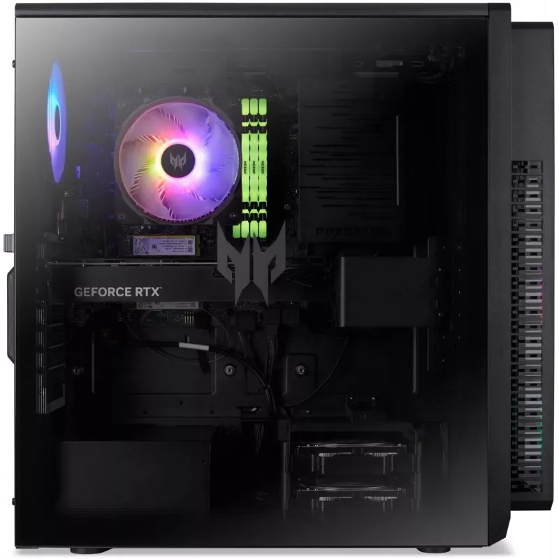 Desktop PC Acer Predator PO5-660 — Intel Core Ultra 7 265F 5,3 GHz, 32 GB DDR5, 2 TB SSD, NVIDIA GeForce RTX 5070, Windows 11 Home, čierny