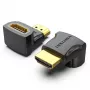 Vention HDMI 90-stupňový adaptér konektor samec na konektor samica čierny