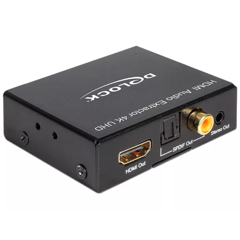 HDMI stereo / 5.1 kanálový audio extraktor 4K, adaptér čierny