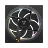 Skriňový ventilátor MODECOM VOLCANO LOOP 120 ARGB, 120 mm, PWM, 400–1400 ot/min, čierny