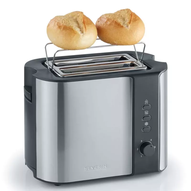Severin 2589 2 plátky 800 W čierny, nehrdzavejúca oceľ