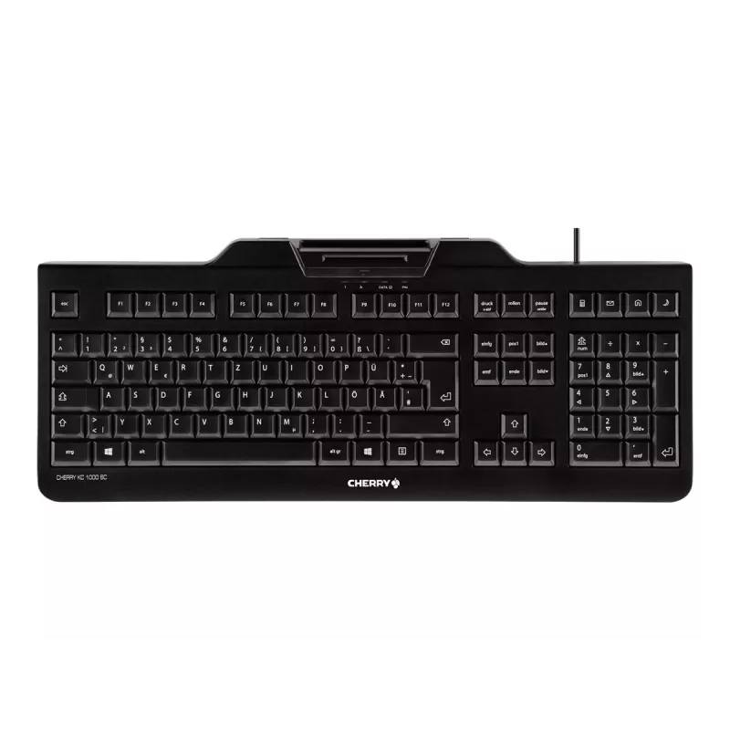 CHERRY KC 1000 SC klávesnica USB QWERTZ švajčiarska čierna