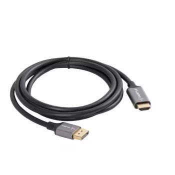 Lanberg CA-DPHD-20CU-0018-BK video káblový adaptér 1,8 m DisplayPort HDMI typ A (štandard) čierny, strieborný