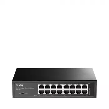 Sieťový switch Cudy GS1016 — 16-port Gigabit Ethernet (10/100/1000), 32 Gbit/s switching, racková montáž, AC napájaný