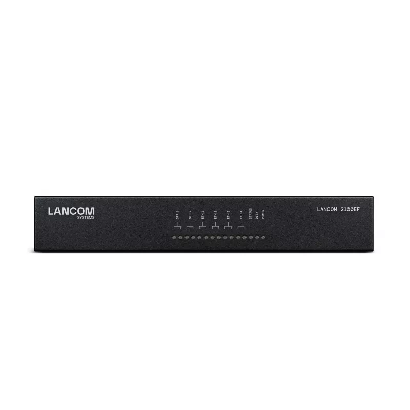 LANCOM 2100EF – SD-WAN brána – s optickým vláknom a Ethernet – 1GbE, 2.5GbE – 1U – cloudovo spravovaná – stolová/racková montáž (61109)