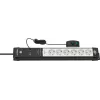 Predlžovací kábel Brennenstuhl Premium-Line 3m 6 AC Outlets Indoor čierny sivý