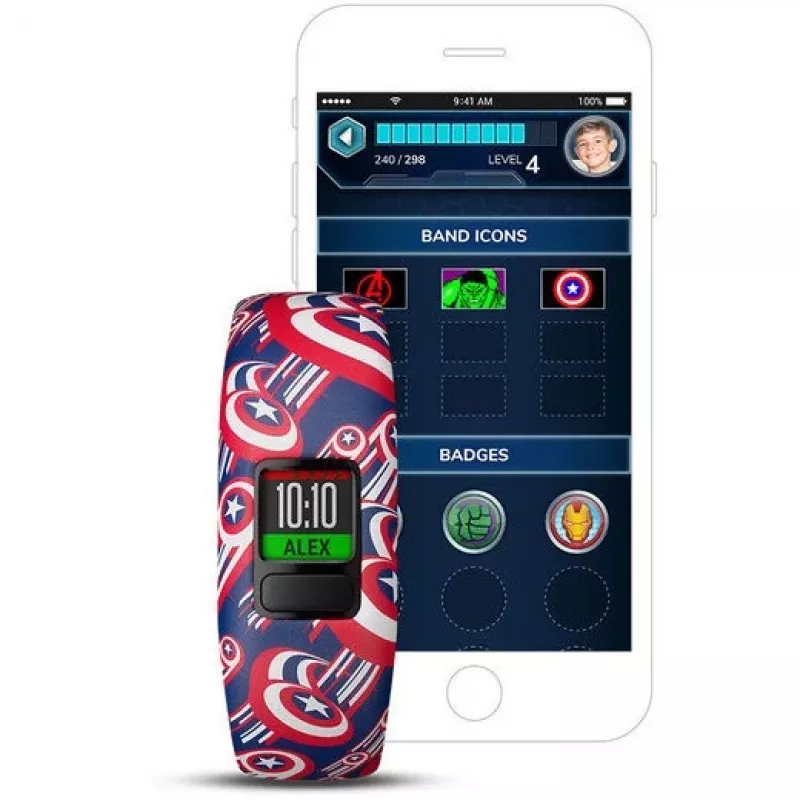 Garmin vivofit jr. 2 Marvel Captain America detský fitness náramok