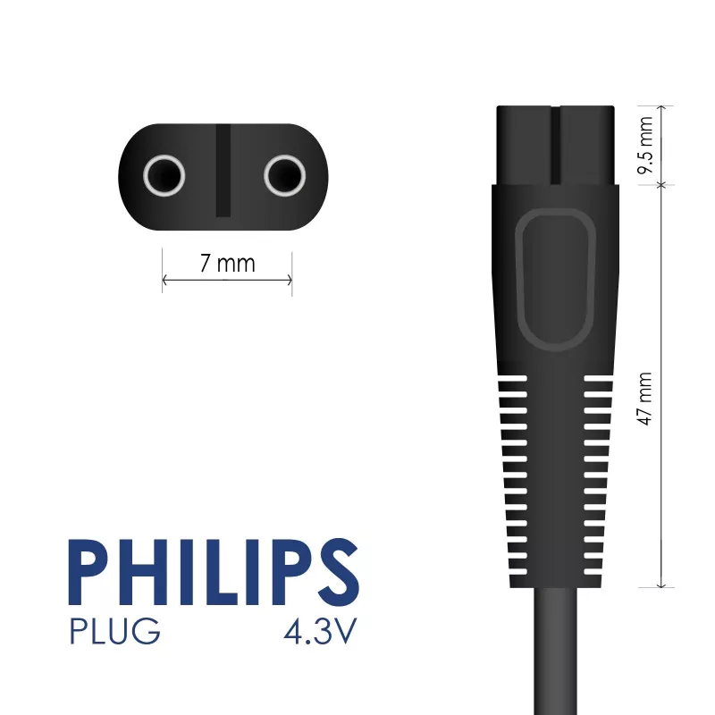 Akyga AK-PD-15 napájací zdroj pre Philips OneBlade / Multigroom, 4,3 V, 700 mA, 3 W, 1,2 m