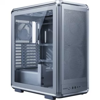 Cooler Master MasterFrame 500 Mesh PC skriňa, Midi-Tower, E-ATX, tvrdené sklo – strieborná