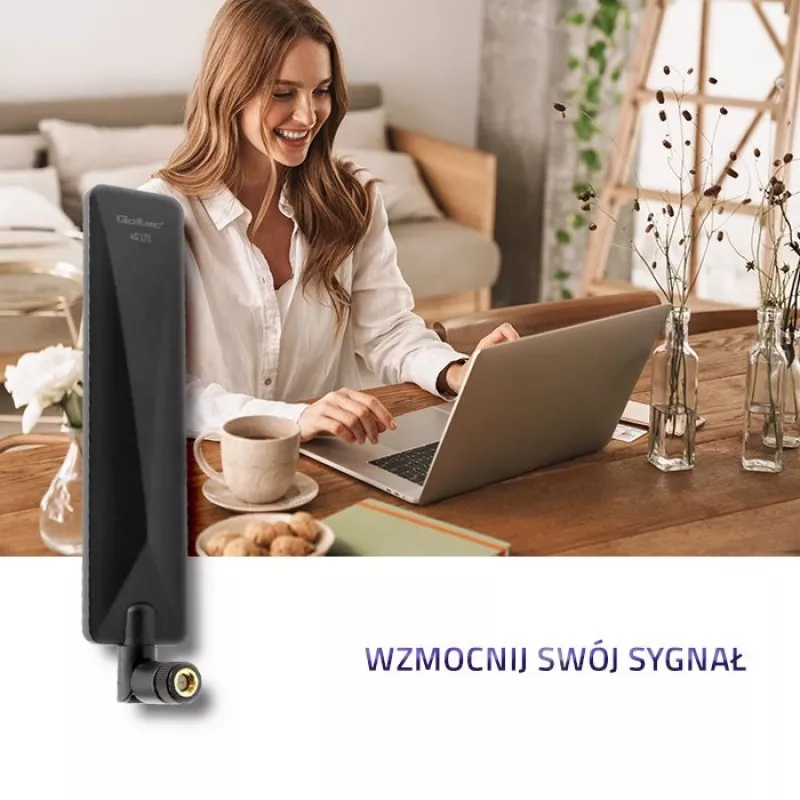 Qoltec 57018 4G LTE anténa všesmerová | 7dBi | interiérová