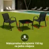Extralink Black Forest záhradná súprava, Textilene dve stoličky + čierny stôl