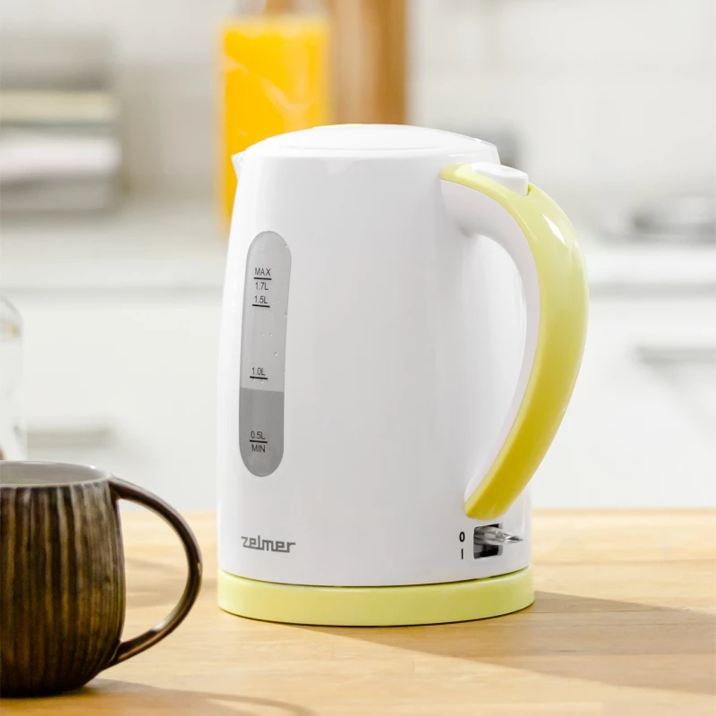 Rýchlovarná kanvica Zelmer 1,7 L 2200 W biela žltá