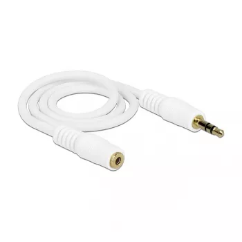 Audio kábel 3,5 mm M-F DeLOCK 83763 0,5 m biely
