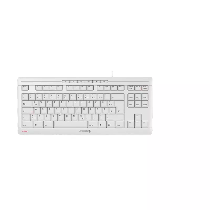 CHERRY STREAM TKL klávesnica univerzálna USB QWERTZ nemecká biela