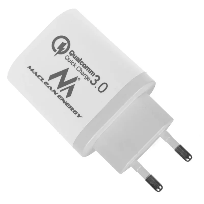 Nástenná nabíjačka MACLEAN MCE479W — 3-portová USB rýchlonabíjačka, 18W celkový výkon