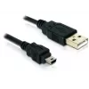 USB kábel DeLOCK 82252 USB 2.0 1,5 m USB A Mini-USB B čierny