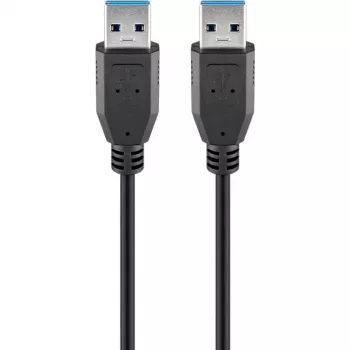 Wentronic Goobay USB 3.0 SuperSpeed kábel, čierny, 1,8 m - USB 3.0 konektor (Type-A) > USB 3.0 konektor (Type-A) (93928)