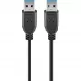 Wentronic Goobay USB 3.0 SuperSpeed kábel, čierny, 1,8 m - USB 3.0 konektor (Type-A) > USB 3.0 konektor (Type-A) (93928)