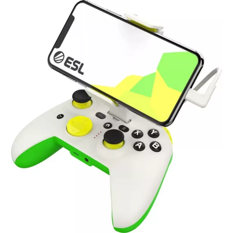 Gamepad RiotPWR RP1925ESL USB Type-C káblový zelená biela žltá