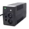 Qoltec Monolith UPS dvojitá konverzia online 0,65 kVA 360 W 2 AC zásuvky