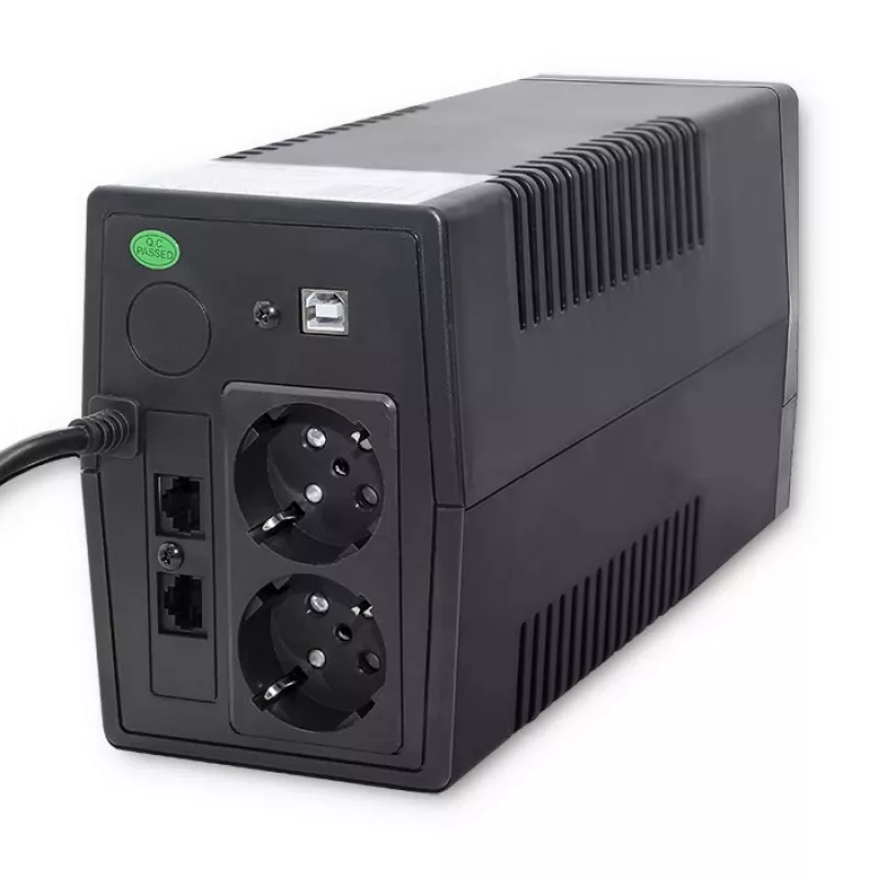 Qoltec Monolith UPS dvojitá konverzia online 0,65 kVA 360 W 2 AC zásuvky