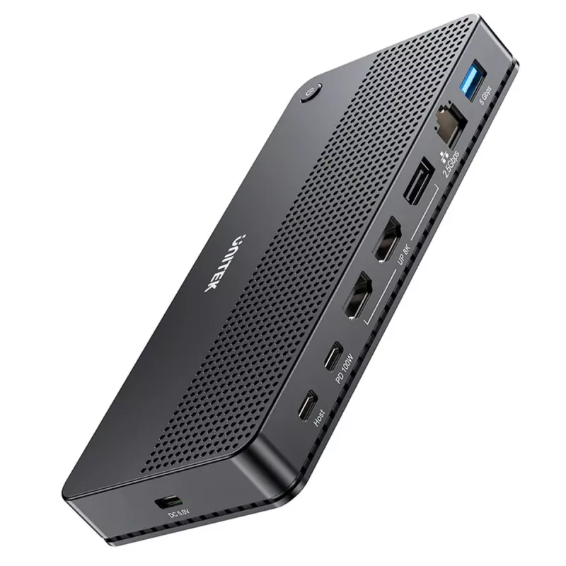 Dokovacia stanica UNITEK D1104A01 USB4 káblová 100 W Power Delivery