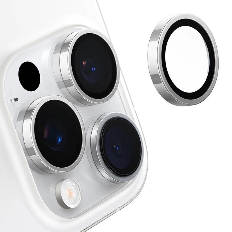 Sklo na kameru Torras Lensguard pre iPhone 16 Pro (sivé)