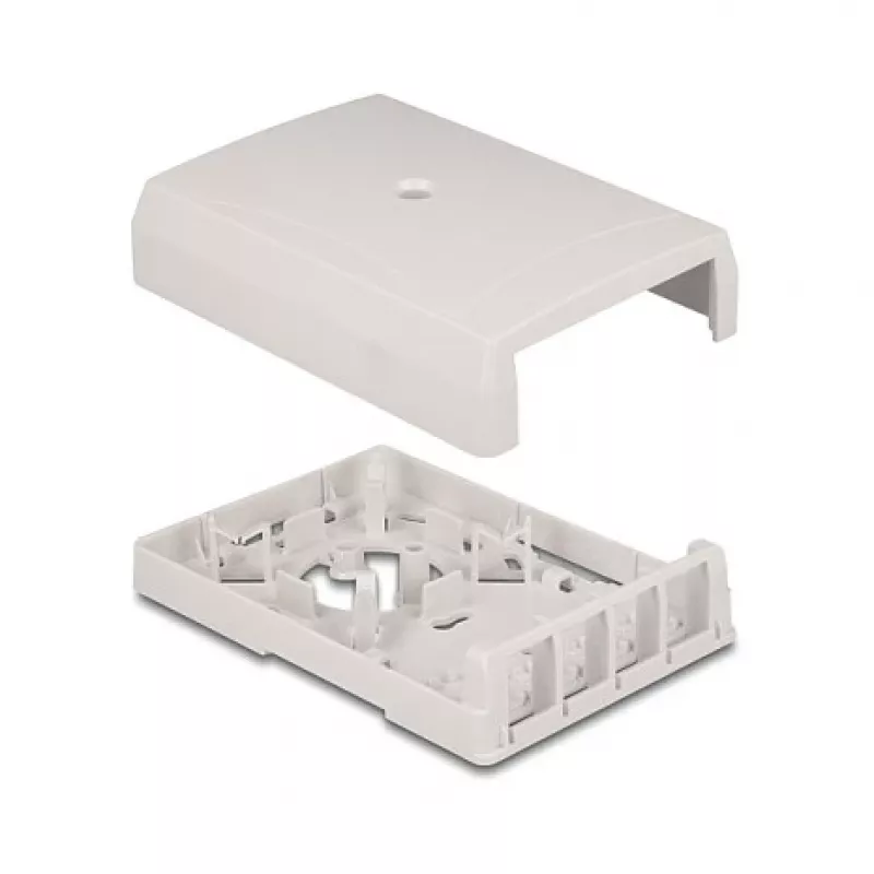 DeLOCK 67053 Keystone nástenná zásuvka, 4-port, biela