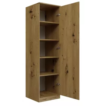 Topeshop SD-50 ARTISAN KPL spálňová skriňa/šatník 5 políc 1 dvere dub