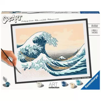 Maľovacia sada Ravensburger CreArt ART Collection Veľká vlna Hokusai 23690 — umelecká sada maľovania podľa čísel
