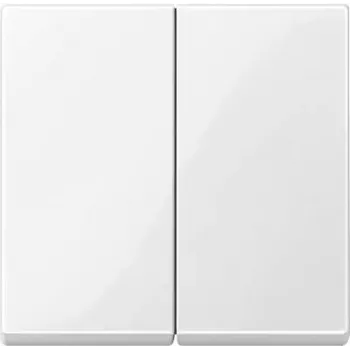 Svetelný vypínač Merten 432519 — termoplast biela, tlačidlové ovládanie, jednoduchý rám