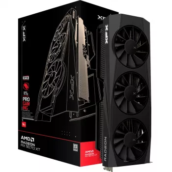 Grafická karta XFX Radeon RX 9070 XT — 16 GB GDDR6, 256-bit, PCIe 5.0, 3x DisplayPort 2.1, HDMI 2.1, 3 ventilátory